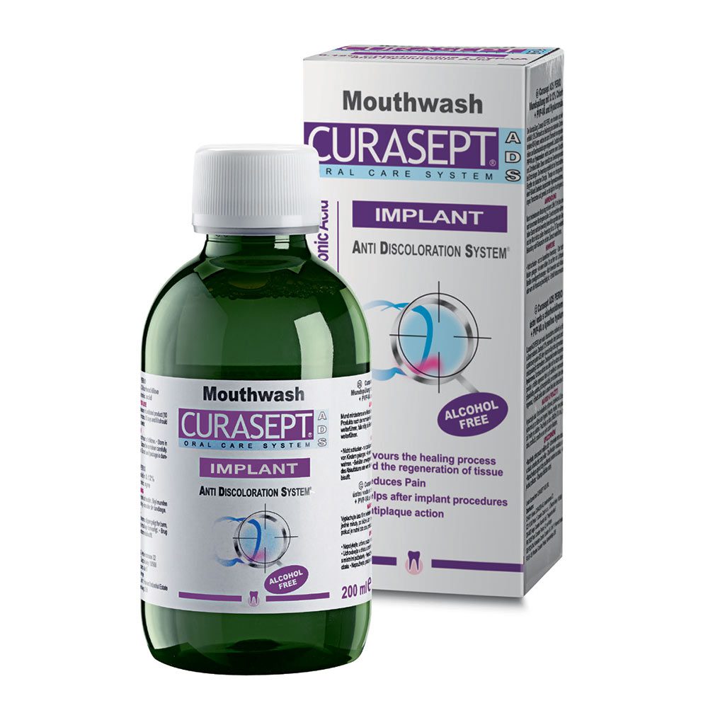 Curasept Implant Mouthwash 200ml - Green